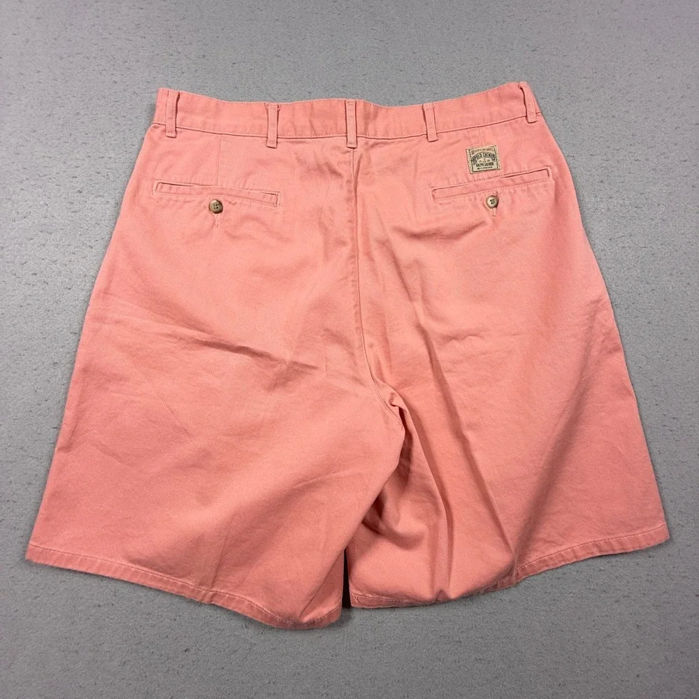 Polo Ralph Lauren Mens Pleated Chino Shorts Salmon Pink Cotton 32/33